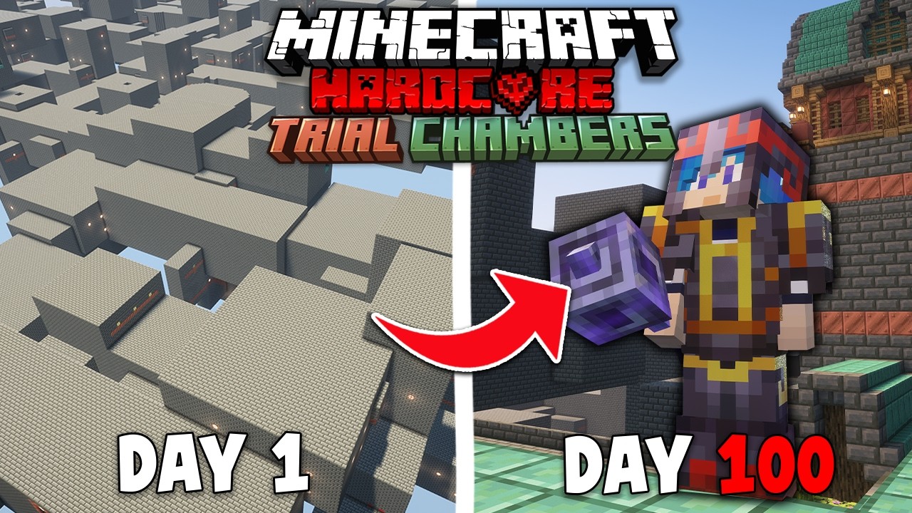 100 Hari Minecraft Hardcore TRIAL CHAMBER