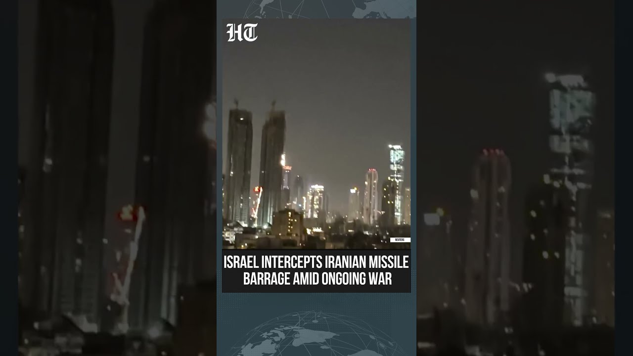 Israel Intercepts Iranian Missile Barrage Overnight As War Escalates | #shorts
