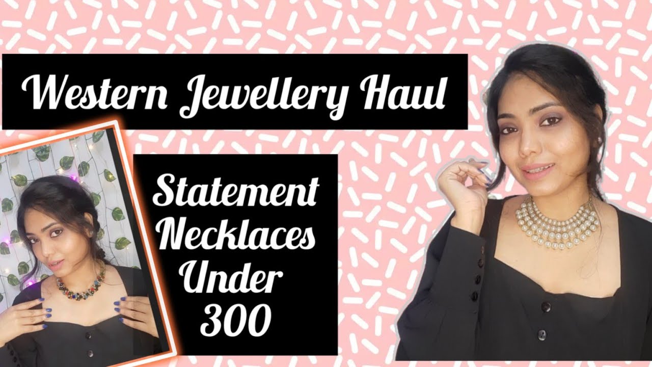 Western Necklace Haul Under 300 | Trendy Statement Necklace | Western Jewellery Haul #meesho #amazon