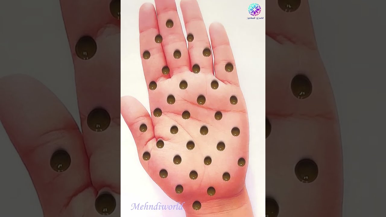 Beautiful front hand dot mehndi design 