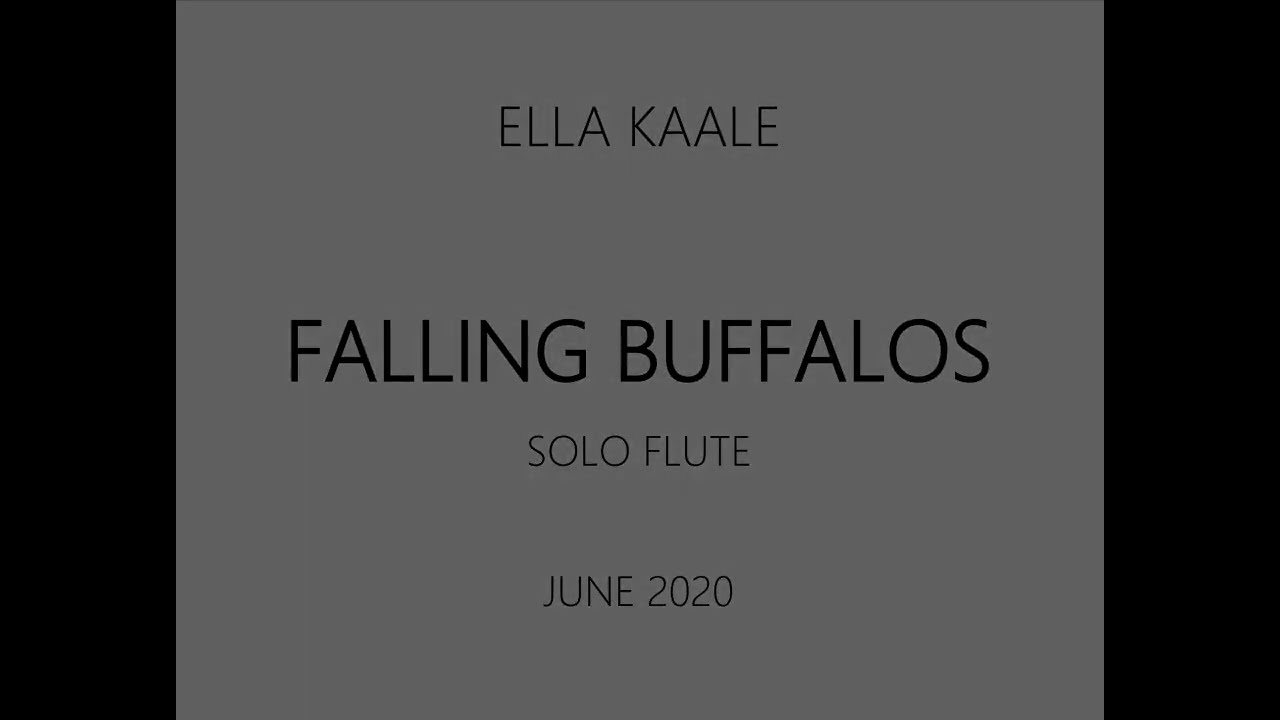 Falling Buffalos (Scrolling Score) for Solo Flute | Ella Kaale | Performance by  Mimi Stillman