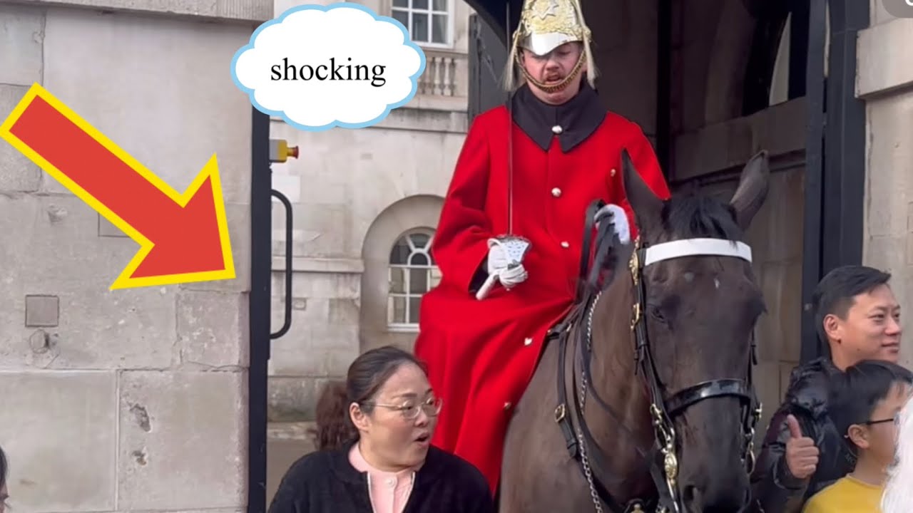 Get BACK!!! Unbelievable Silly idiots PROVOKED king’s guard and king’s guard horse both!!!