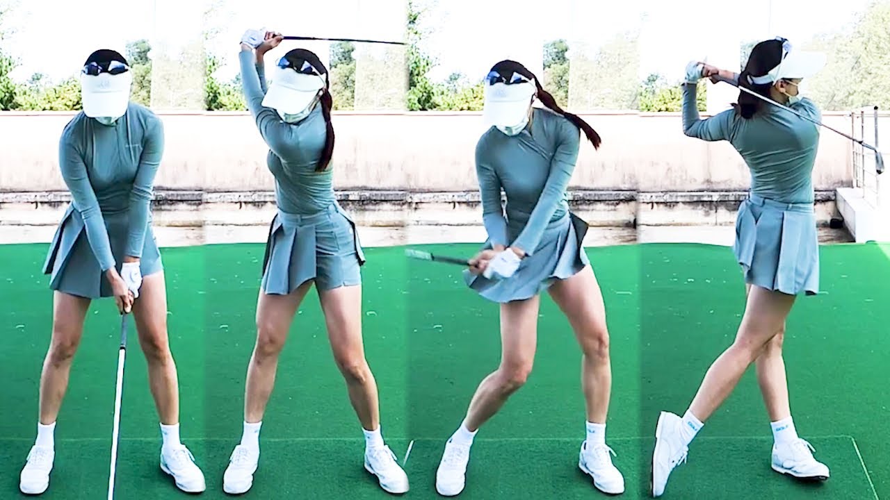 최고의 헤드스피드!! 비거리 260  KLPGA 프로 이루나 미녀골퍼의 골프스윙 보시죠!