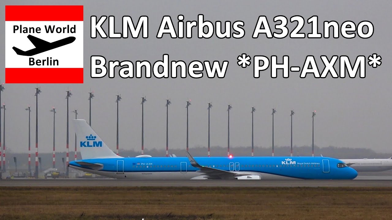 Brandnew KLM Airbus A321neo *PH-AXM* landing at Berlin Brandenburg Airport // Vortex at touchdown