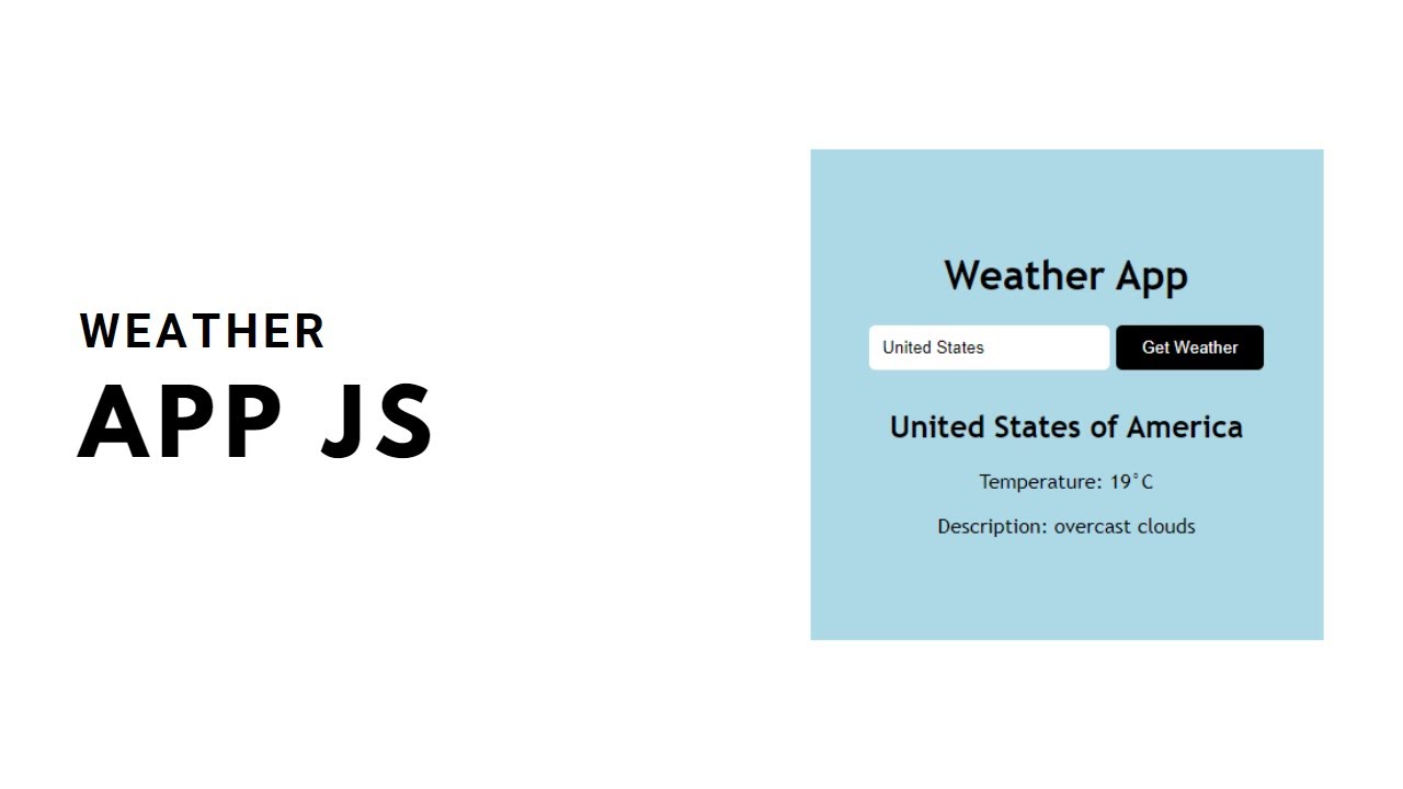 How to make a Weather App with HTML, CSS and JavaScript