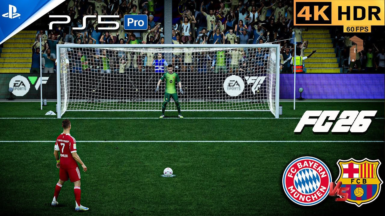 FC 26 PS5 Pro 4K 🔥 Bayern Dream Team vs Barcelona | Ronaldo, Messi, Mbappé,Haaland #fc26 #ps5 #viral