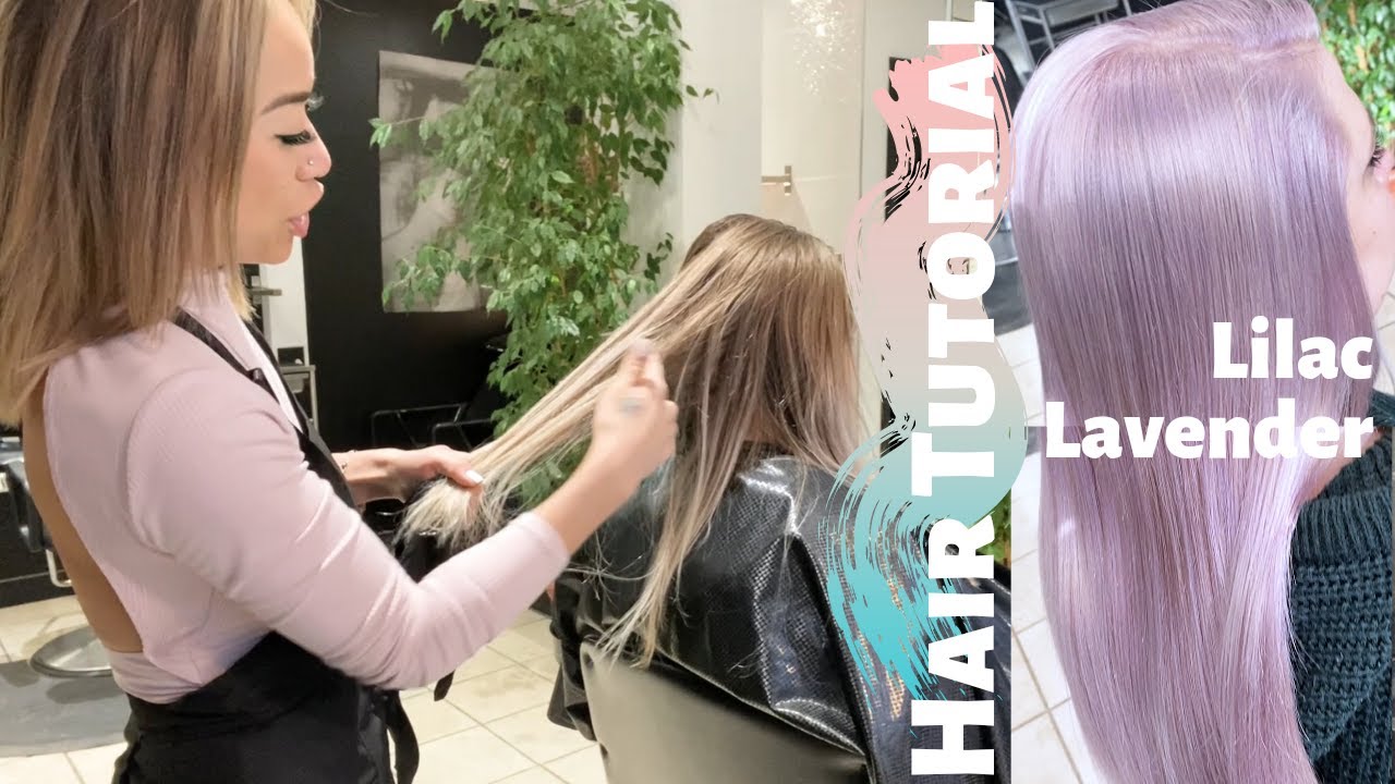 blonde bombshell / lilac lavender hair / bleaching out long roots hair tutorial hair strategies 🧙‍♂️