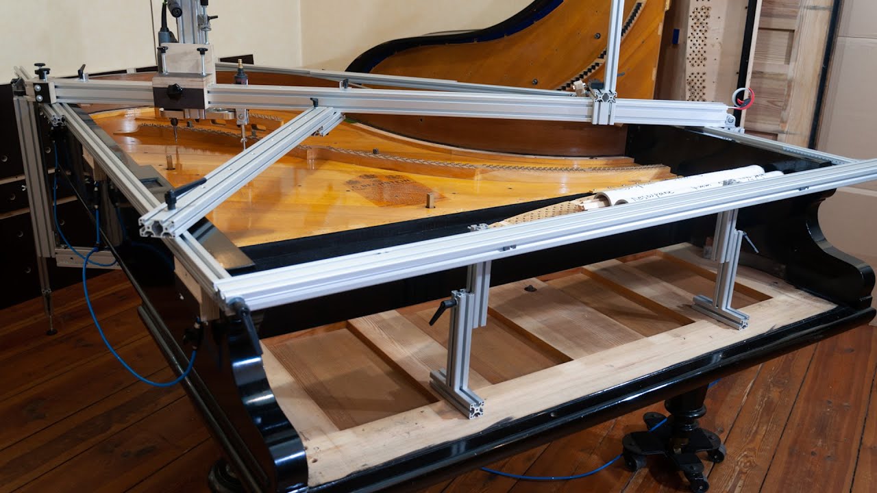 C. Bechstein - Flügel - Reparatur - Stimmstock-Doppel erneuern, Resonanzboden spänen, Besaiten