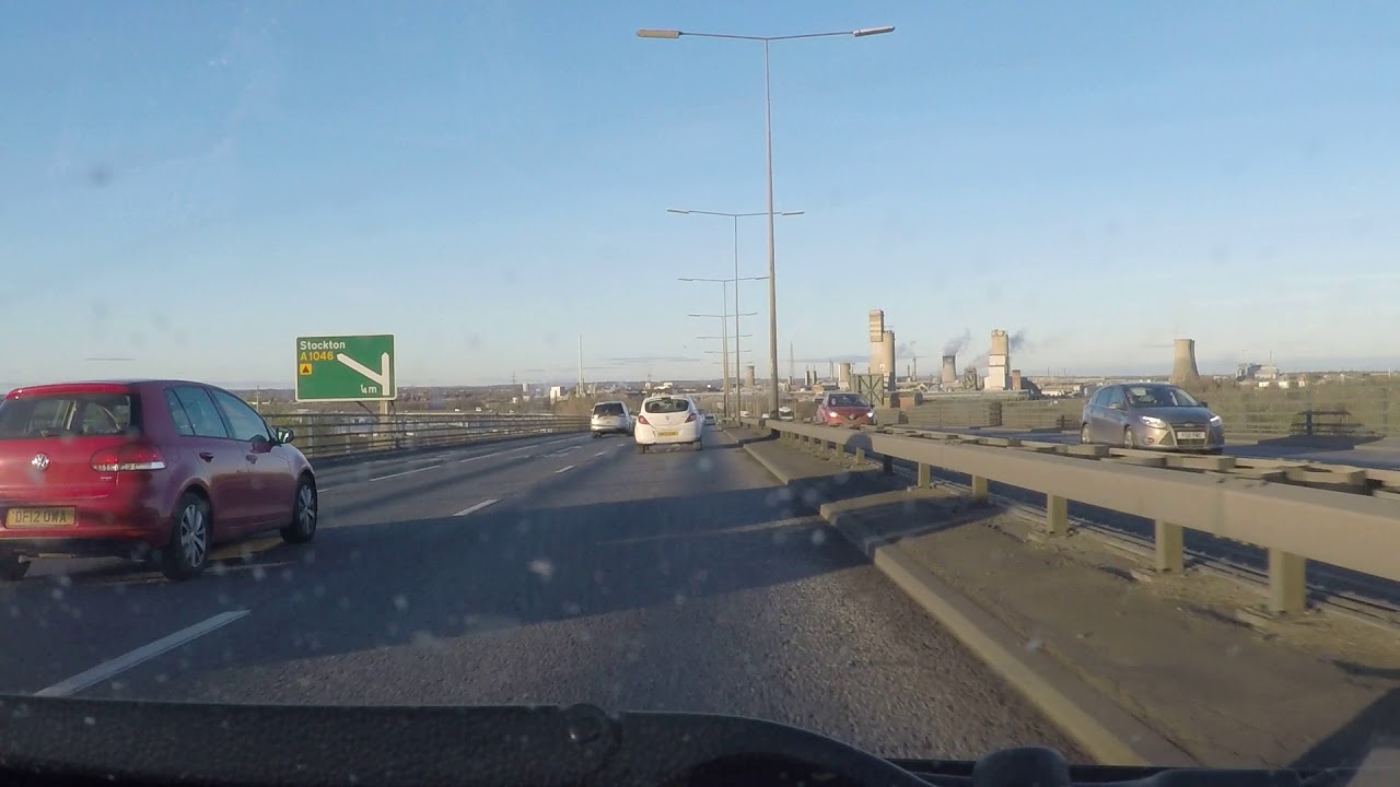 UK Motorways - A19 Teeside northbound through Stockton