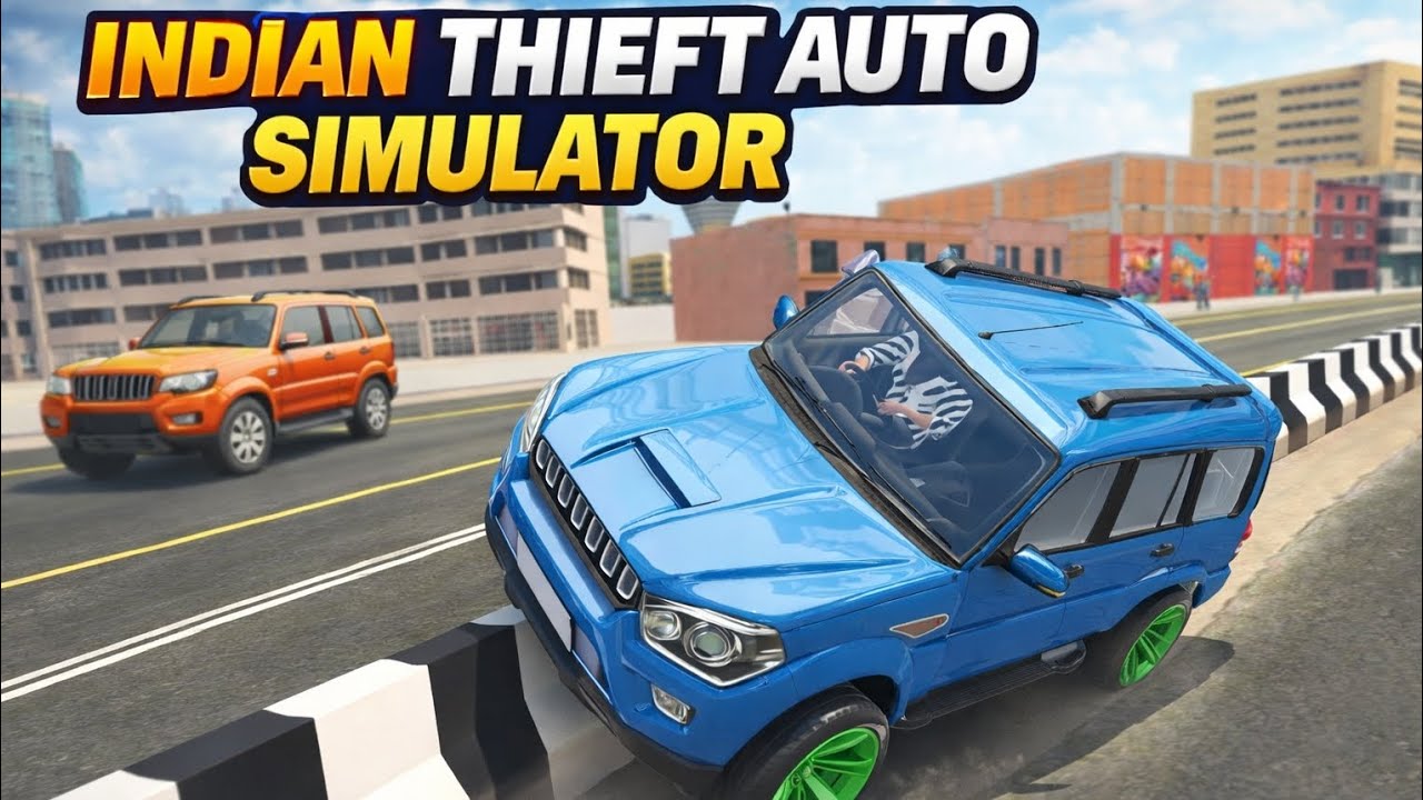Indian Thift Auto Simulator driving Game🎮 1️⃣ Scorpio driving GTA Mod open world game  police 🚨