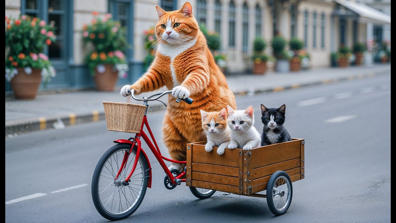 Mama Cat Saves Kittens from Drain Pipe, Gives Cozy Home and Cook Them Hotdog | Heartwarming Story