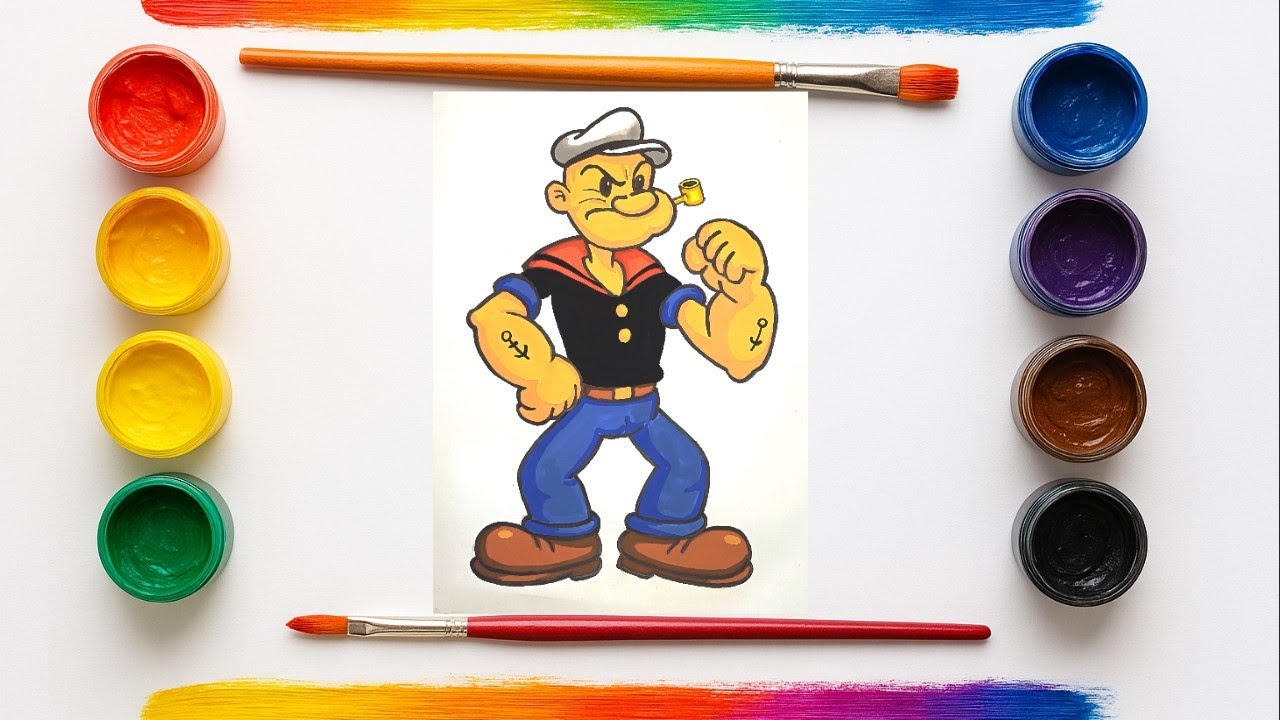 How to draw Popeye #popeye #drawing #painting #art #cartooncharacter