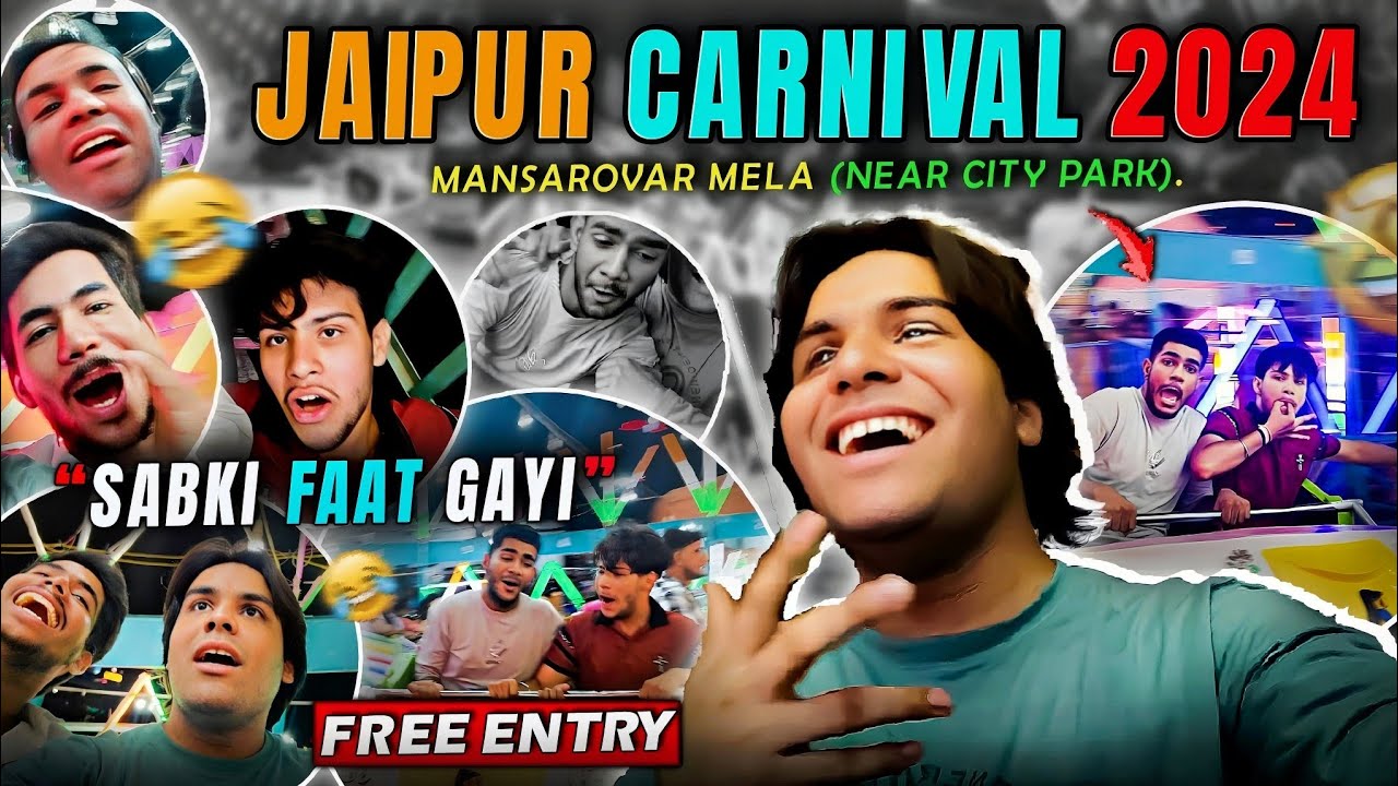 JAIPUR CARNIVAL 2024 | Jaipur Carnival mela | Jaipur fair(dragon boat ride mai Sabki Faat gayi😂)vlog