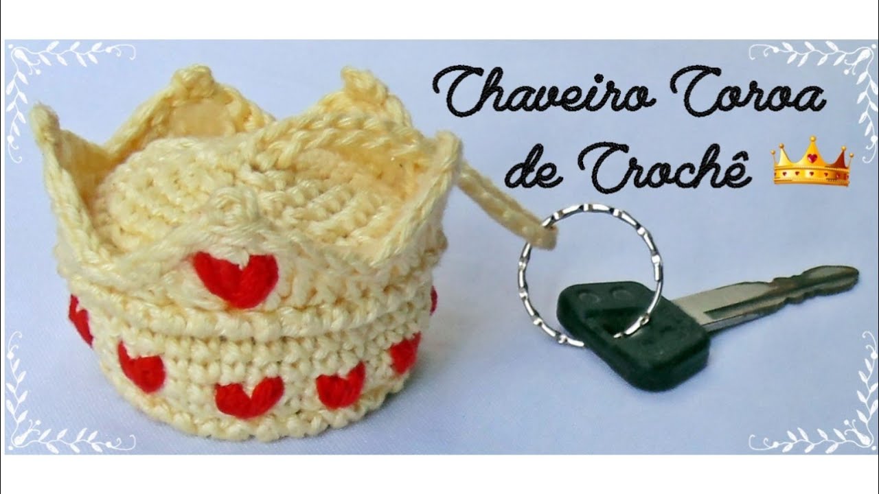 Chaveiro Coroa 👑 de Crochê