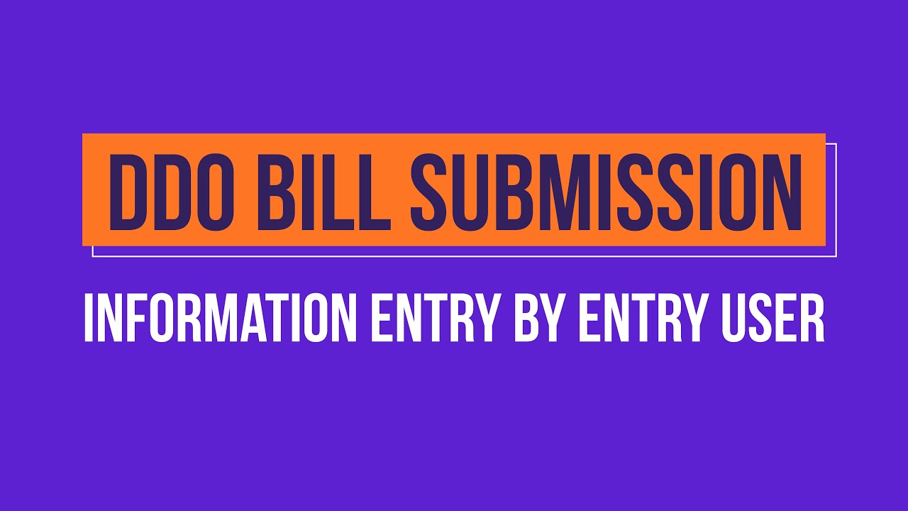 DDO Other Bill  |  Information Entry by Entry User