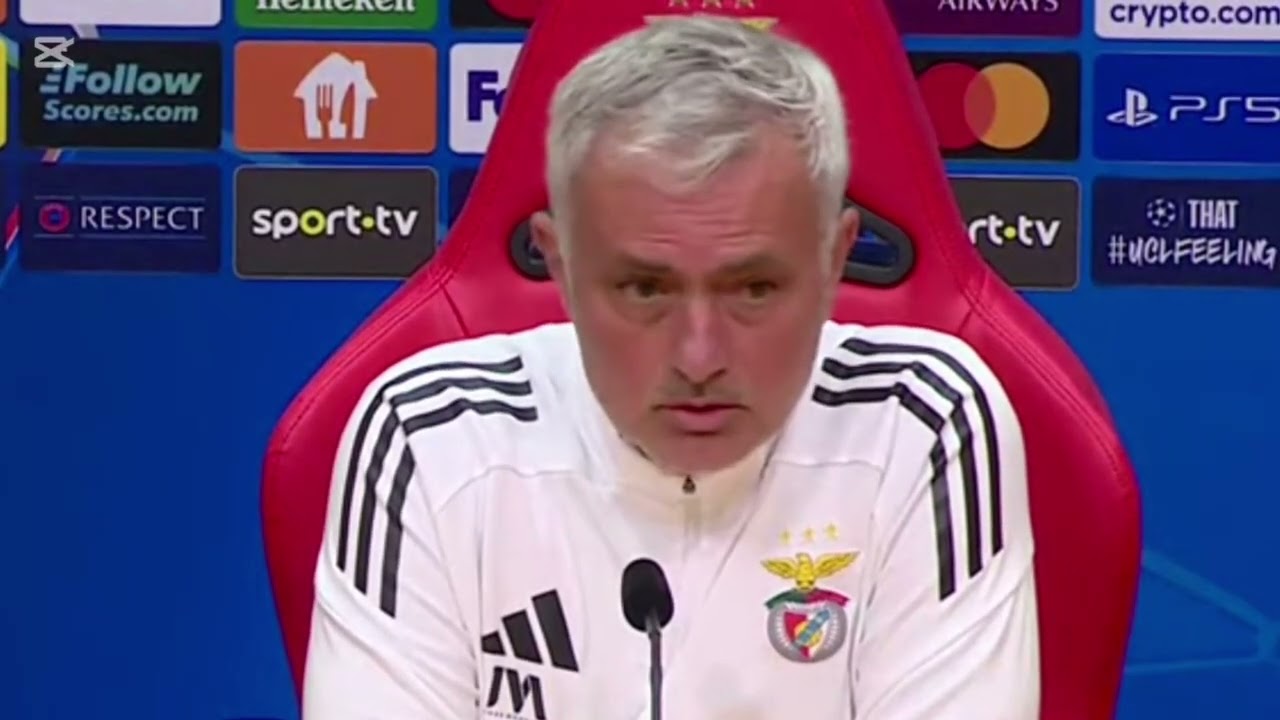 BENFICA VS REAL MADRID: JOSÉ MOURINHO.