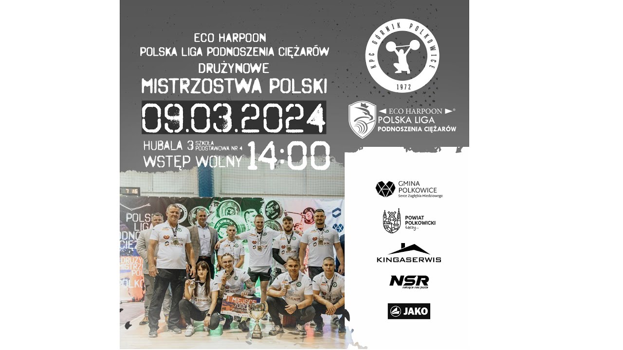 1.runda Eco Harpoon Polska Liga Podnoszenia Ciężarów (Drużynowe Mistrzostwa Polski).W Polkowicach