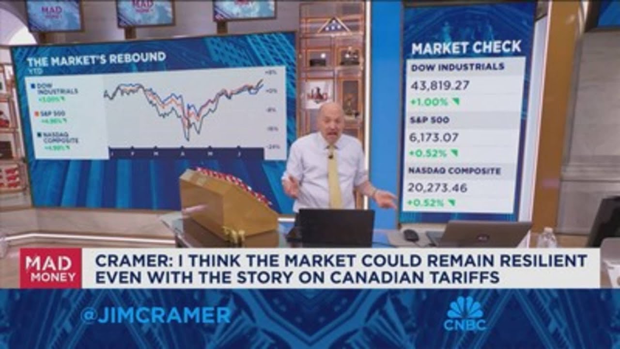 The market could remain resilient, even with the story on Canadian tariffs, says Jim Cramer