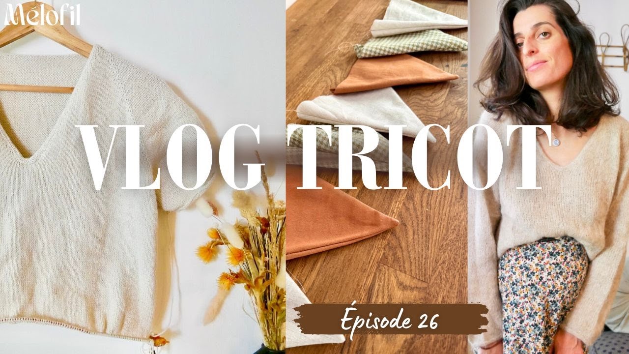 🟢 Vlog Tricot # 26 - Cumulus tee, Siri Cardigan, Novice Cardigan mini, Fiber Fest Shawl