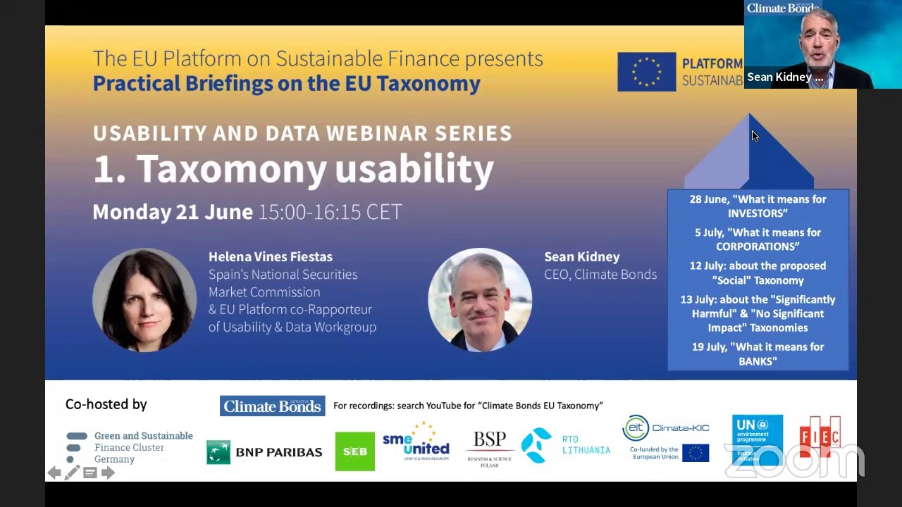 The EU Platform on Sustainable Finance presents: Practical Briefings on the EU Taxonomy