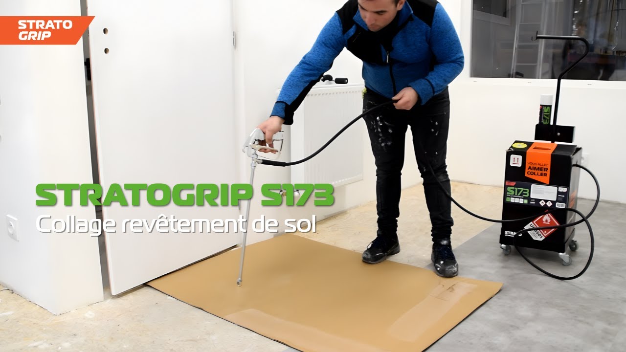 Collage revêtement de sol avec la Stratogrip S173
