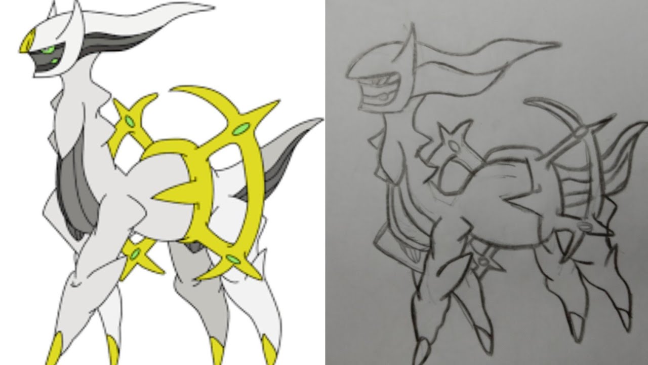 Drawing legendary Pokemon (part1-4)/(drawing Arceus)(part-3)