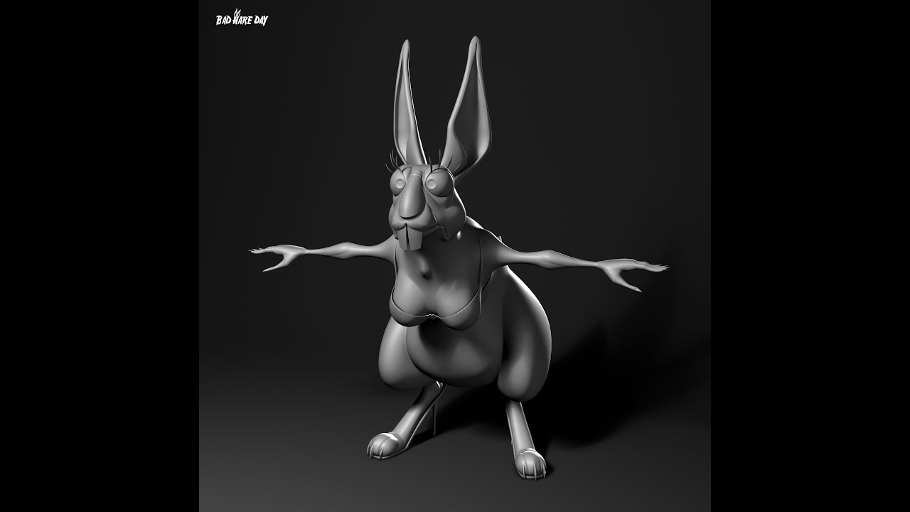 Were-Rabbit 3D Modeling Time Lapse