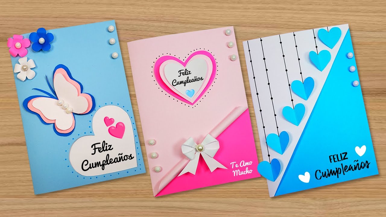 🌟 Hermosas tarjetas de cumpleaños 🌹 Beautiful Handmade Birthday card🥰