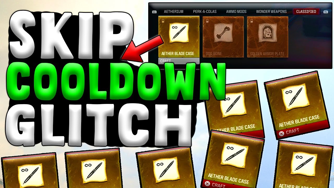SKIP SCHEMATIC COOL DOWN GLITCH/AETHER KNIFE DUPE GLITCH IN MW3 ZOMBIES! ZOMBIES SCHEMATIC GLITCH!