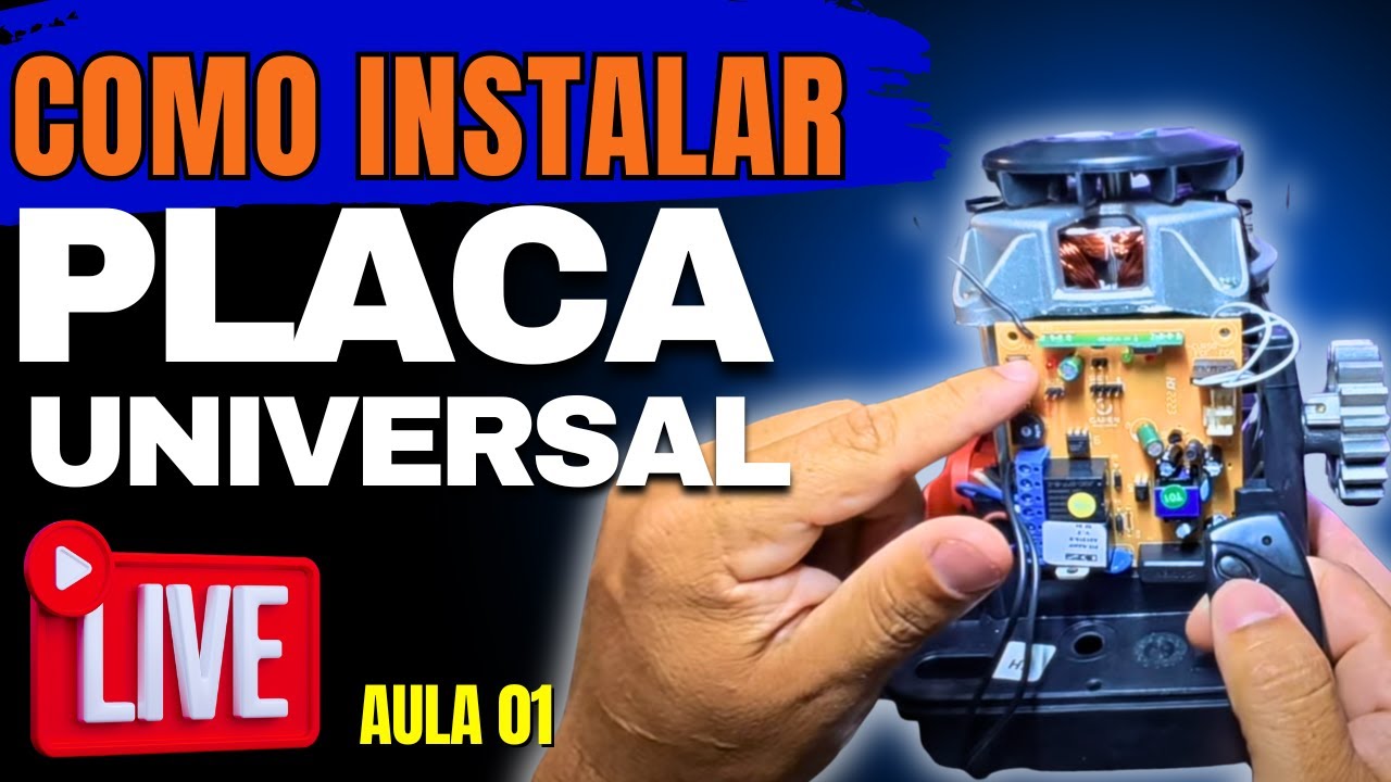 AULA 01 -  Como Instalar Placa Universal em Qualquer Motor de Portão