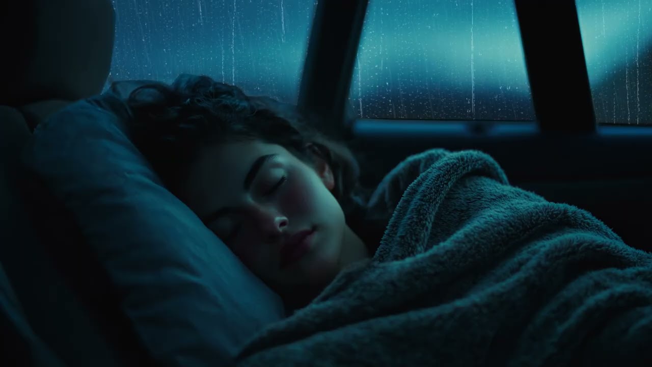 Intense Thunderstorm Sounds on Car for Anxiety and Deep Sleep