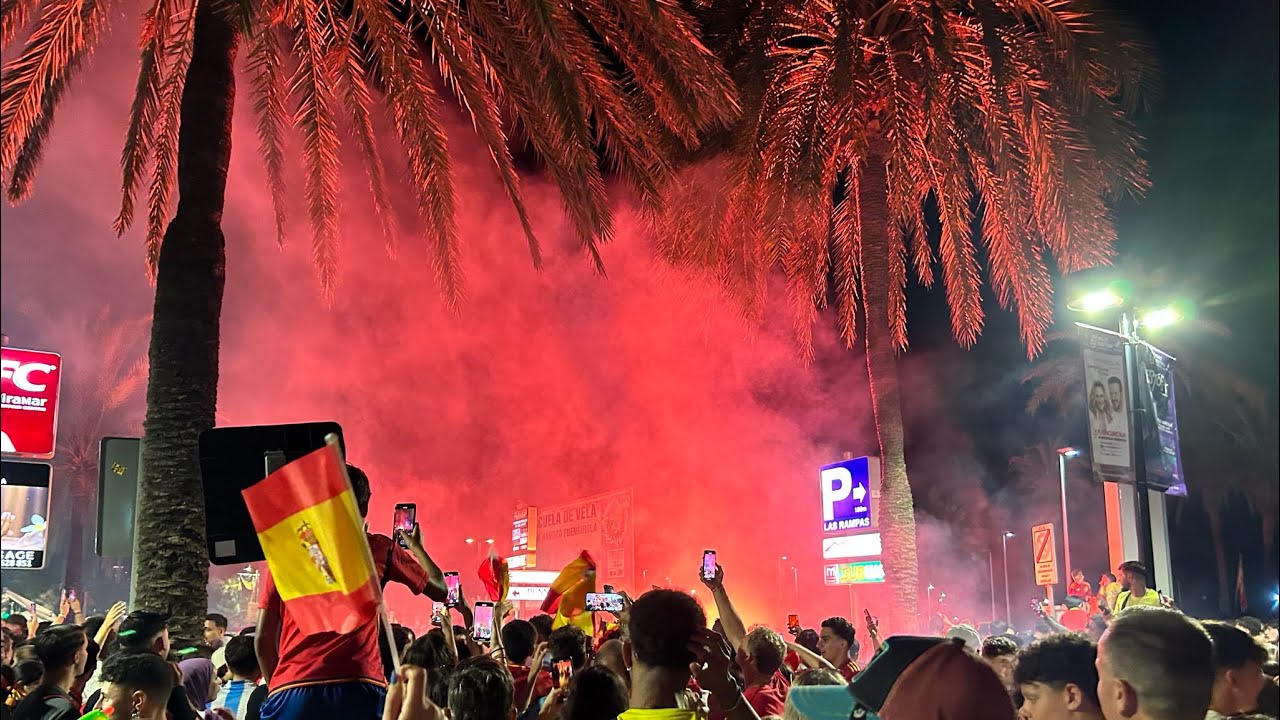 Fuengirola celebrating Spains win after the Euros final. 14.7.24