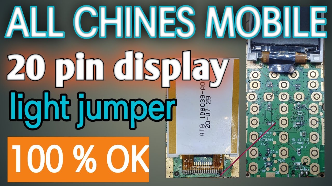 All China Mobile 20 Pin Display Light Jumper Solution 100% Ok / gfive,karbonn,lava,intex,micromax