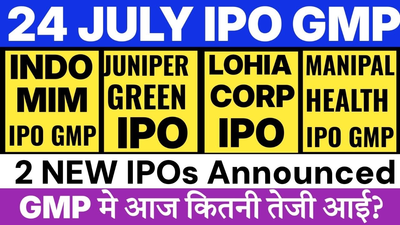 Indo MIM IPO GMP | Lohia Corp IPO GMP | Manipal Health IPO GMP | Juniper Green IPO | Xtranet IPO 💥