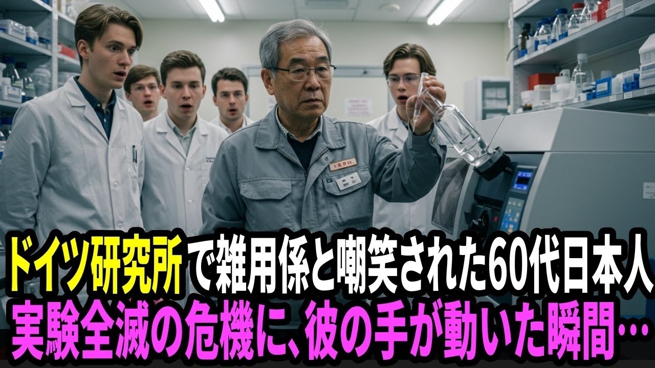 「雑用係は黙ってろ」ドイツの名門研究所で嘲笑された60代日本人庶務係。崩壊寸前の研究を救ったその時、彼の正体が明らかに――！？