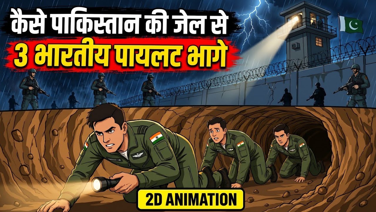 Kaise Pakistan Ki Jail Se 3 Indian Pilots Bhage | The Great Escape| 2D Animation 