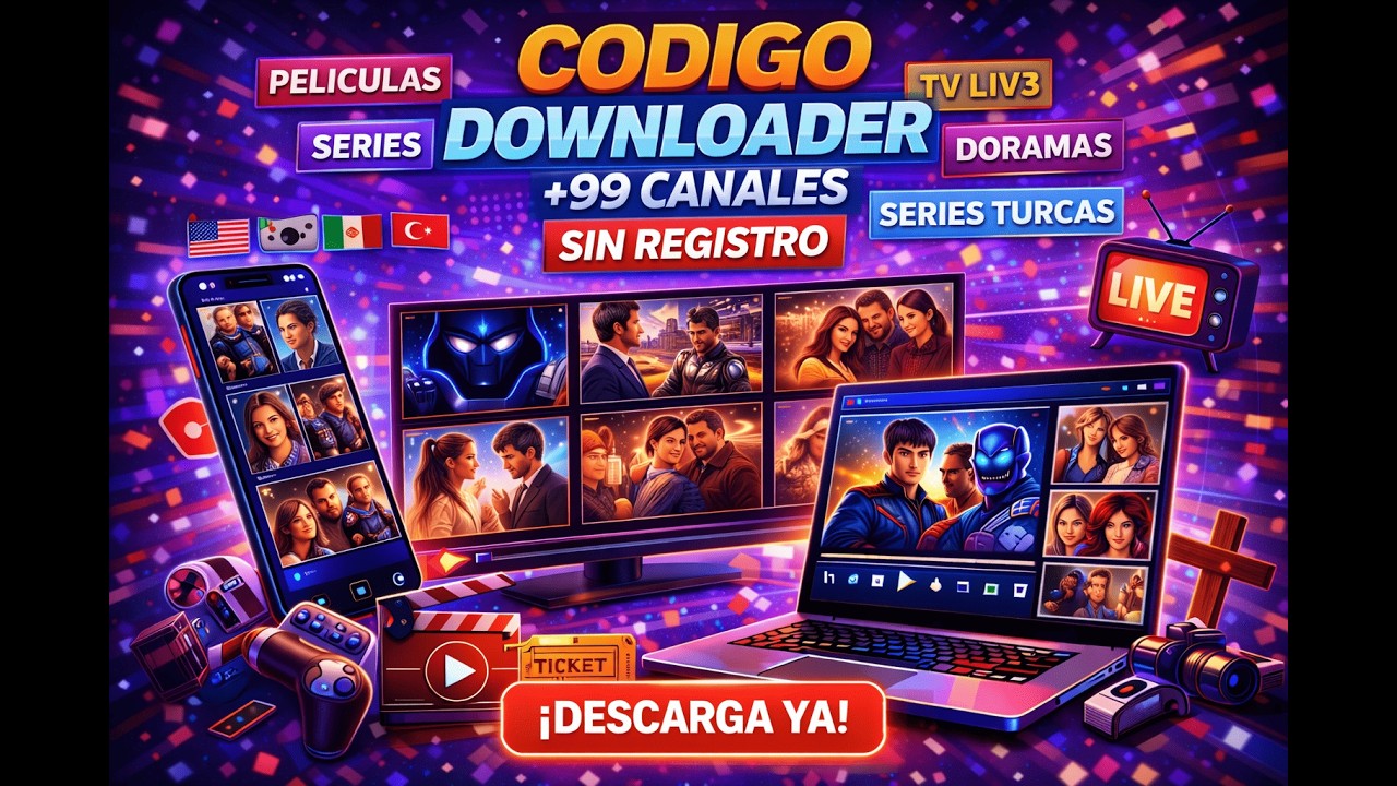 CODIGO DOWNLOADER FR33 | BUSCANDO ALTERNATIVAS A M4G1S TV - XUP3R TV 🌎🌎🌎