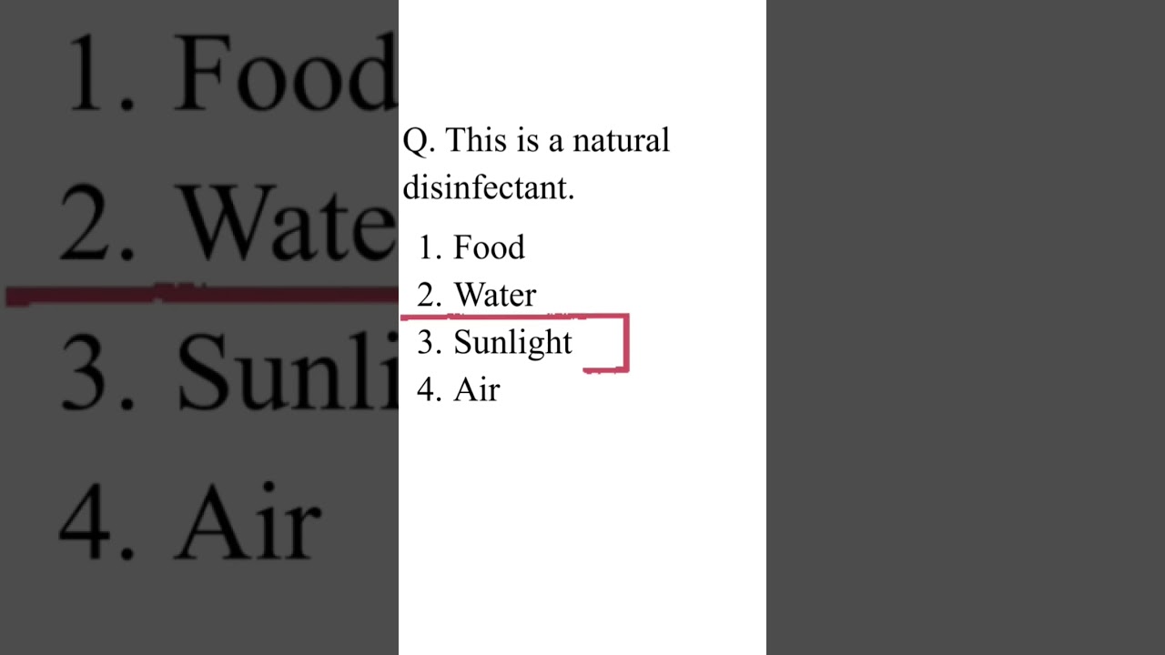 This is a natural disinfectant. 