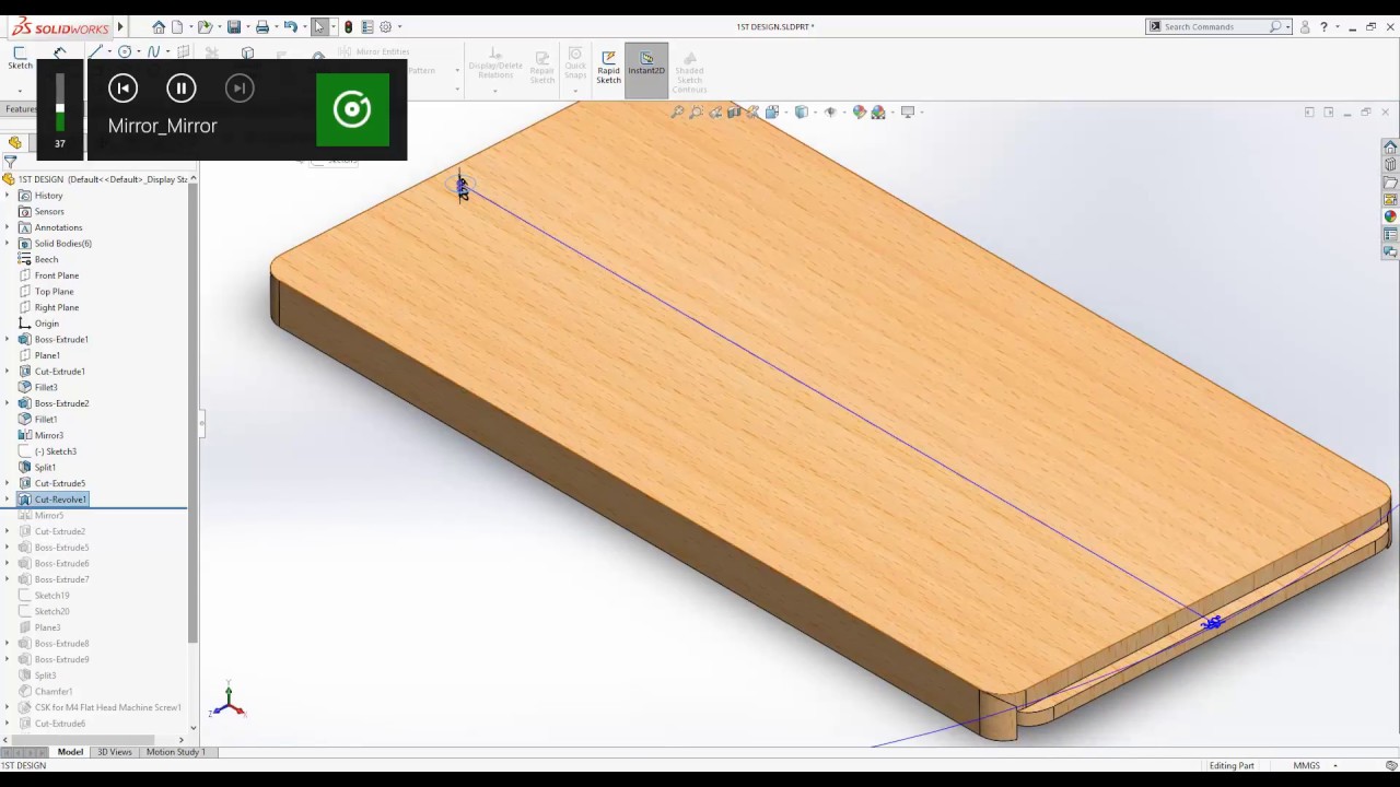 How to Create 3D Model of Extendable Coffee Table on Solidworks. Designed By - Gyanjeet Raj