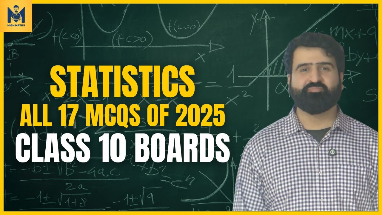 Statistics Class 10 Boards 2025 All MCQs | Standard + Basic | CBSE Boards 2026