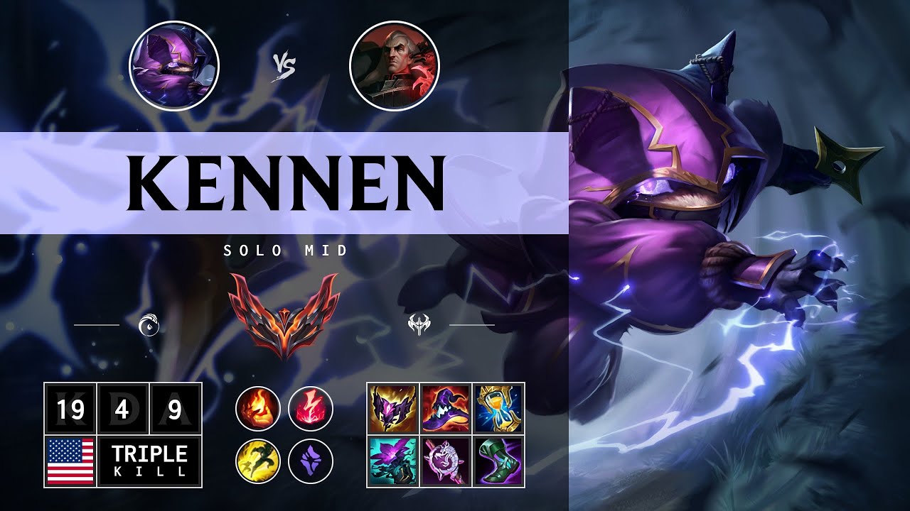 Kennen Mid vs Swain - NA Grandmaster Patch 14.12