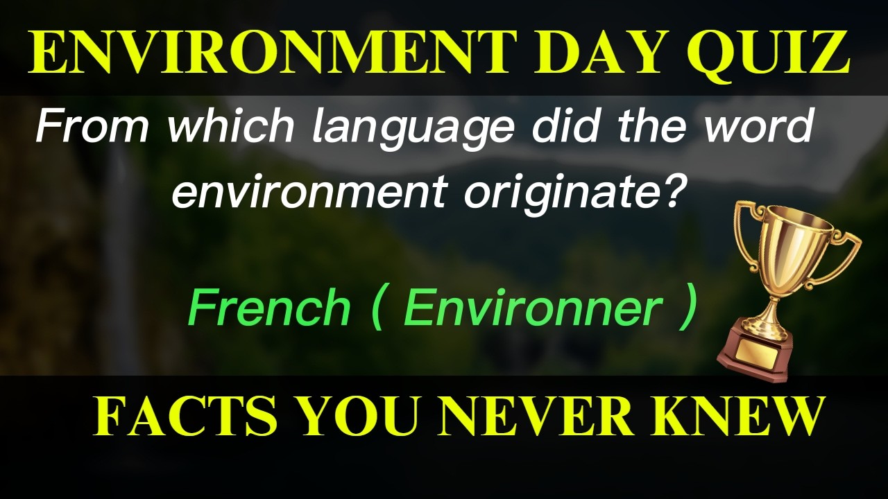World Environment Day Quiz in English | June 5  Test your ecological knowledge  2026 part 2