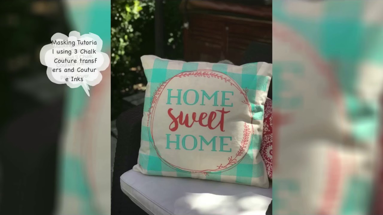 DIY tutorial ...Ink on a canvas pillow cover