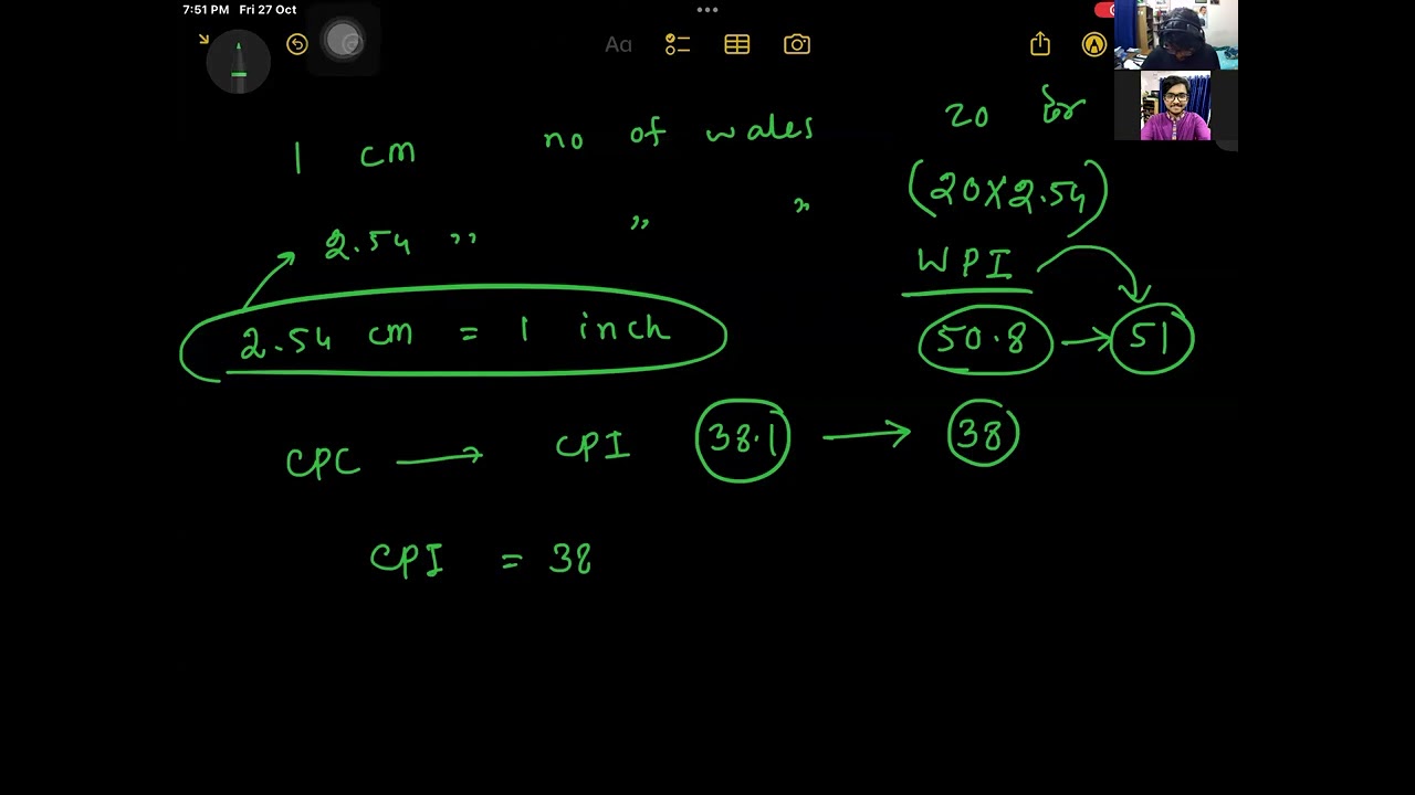 (Type 3- GSM)Weft Knitting Calculations