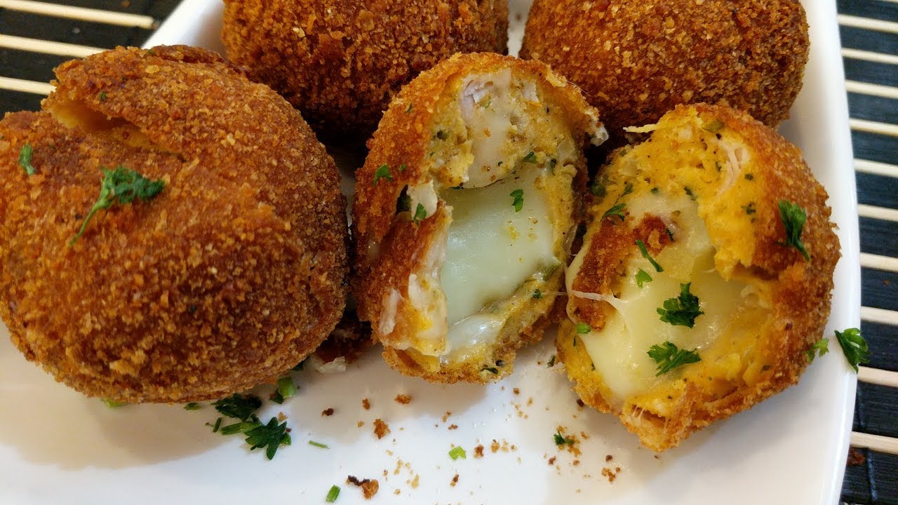 Chicken Cheese Balls | The perfect party appetizer | Minced Chicken Balls Stuffed with Cheese