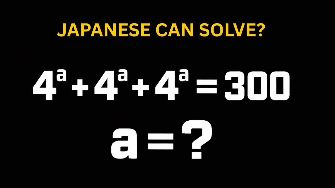 Japanese Students Can Solve This? Olympiad Level Exponent Challenge | Japan vs The World