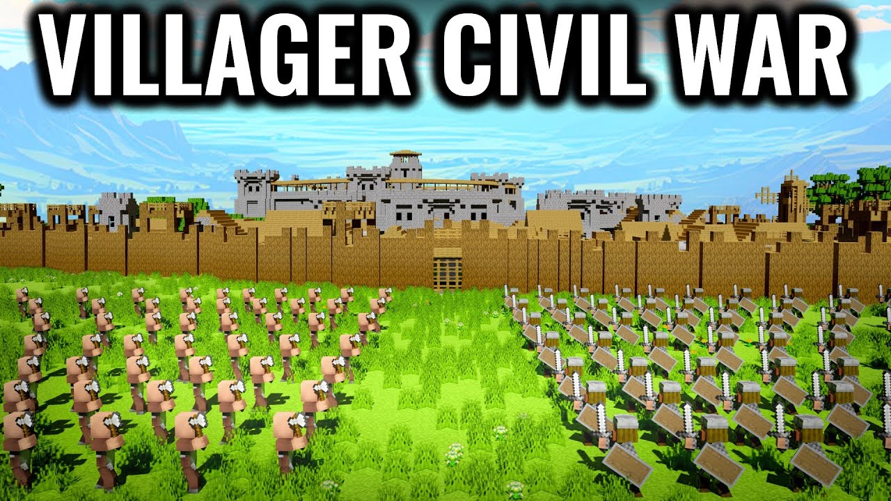 Minecraft - CIVIL WAR of the VILLAGERS | All Parts
