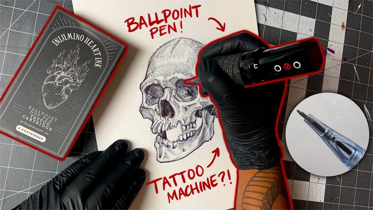 Ballpoint pen tattoo machine?! INLUMINO HEART INK | Demo + FAQs