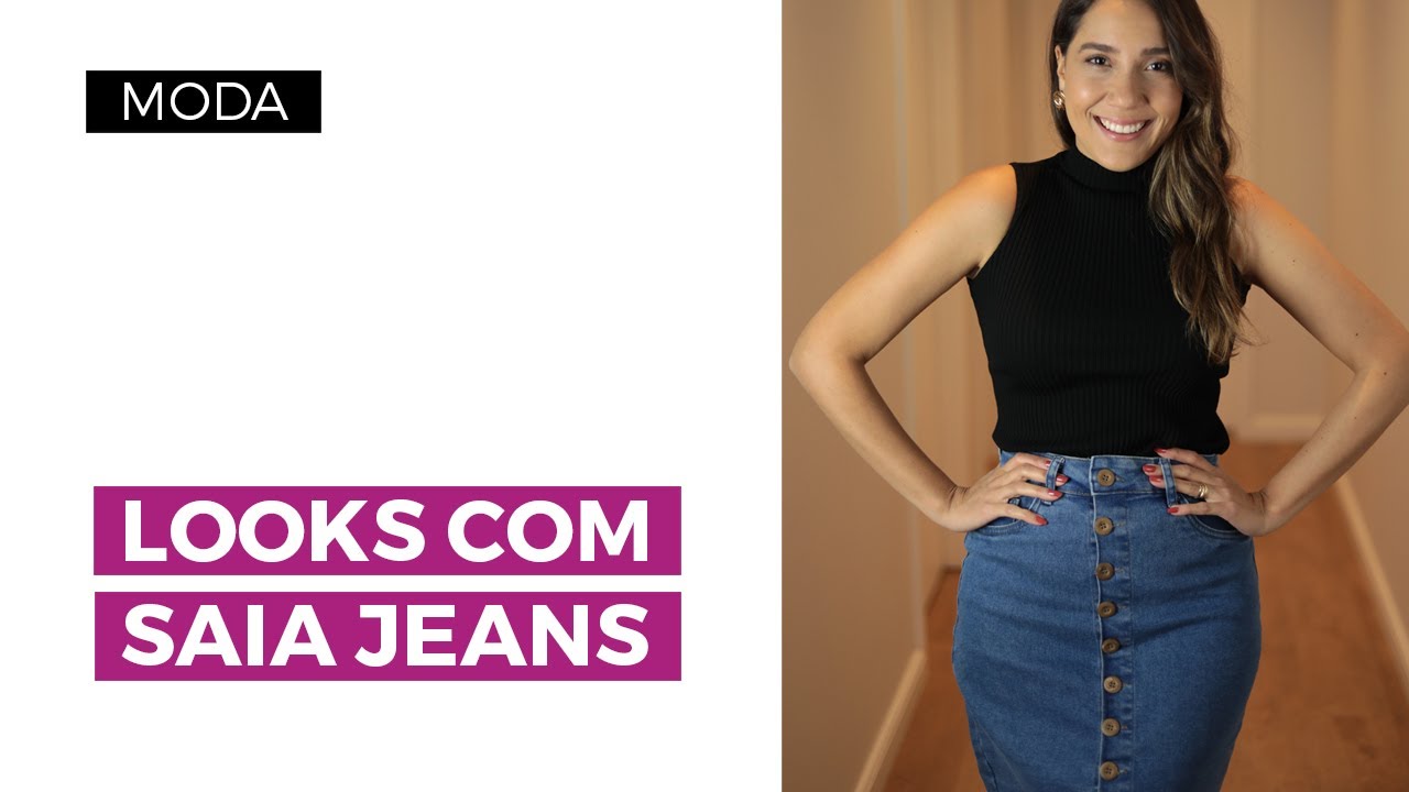 Saia lápis jeans: como modernizar seus looks | Camila Gaio