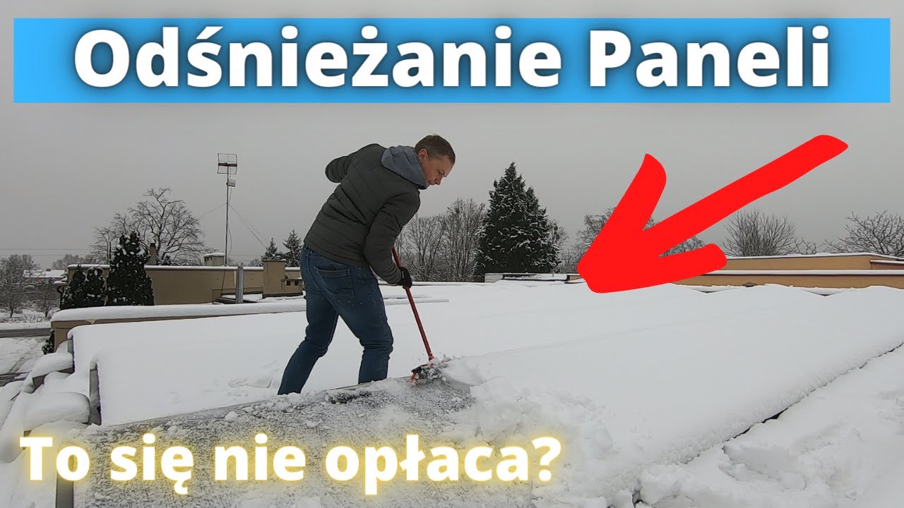 Odśnieżanie ❄️ paneli słonecznych ❄️ Czy to się opłaca zimą? S4E26
